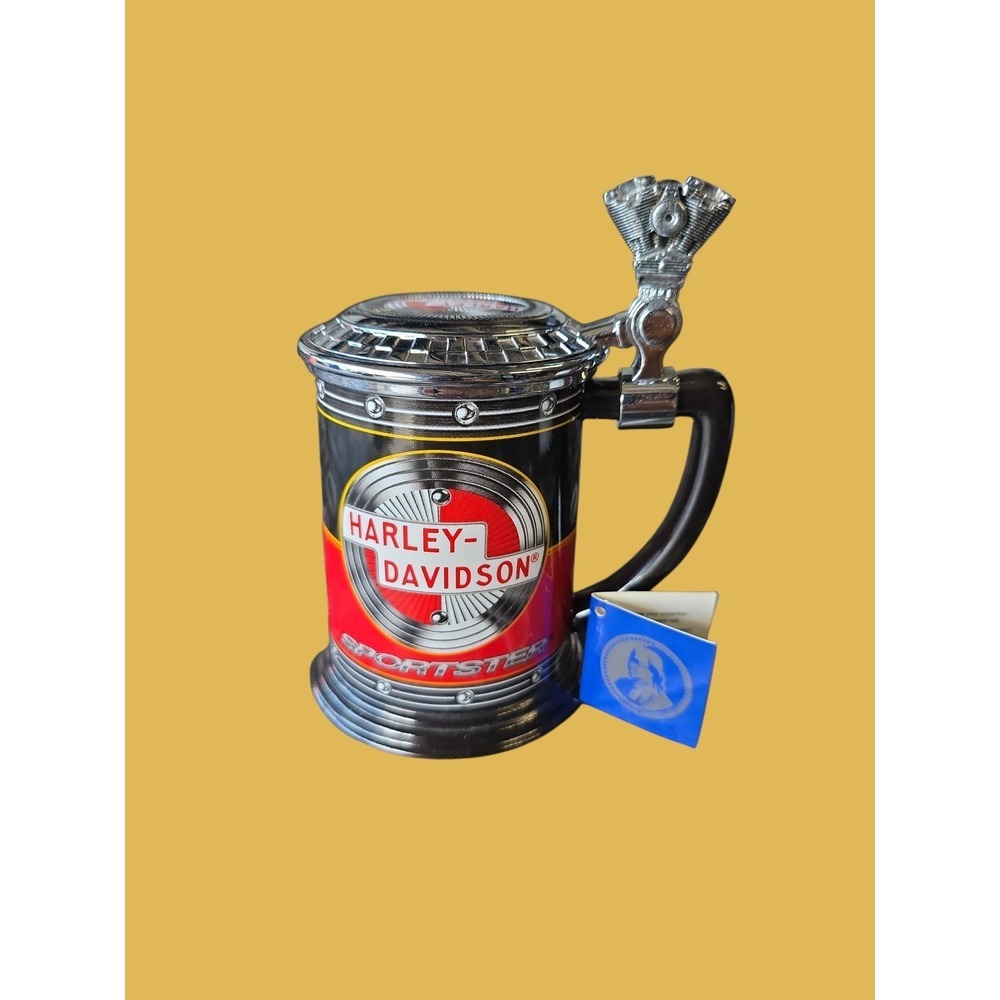 HARLEY-DAVIDSON Sportster Stein Tankard Black 2000 Franklin Mint‎